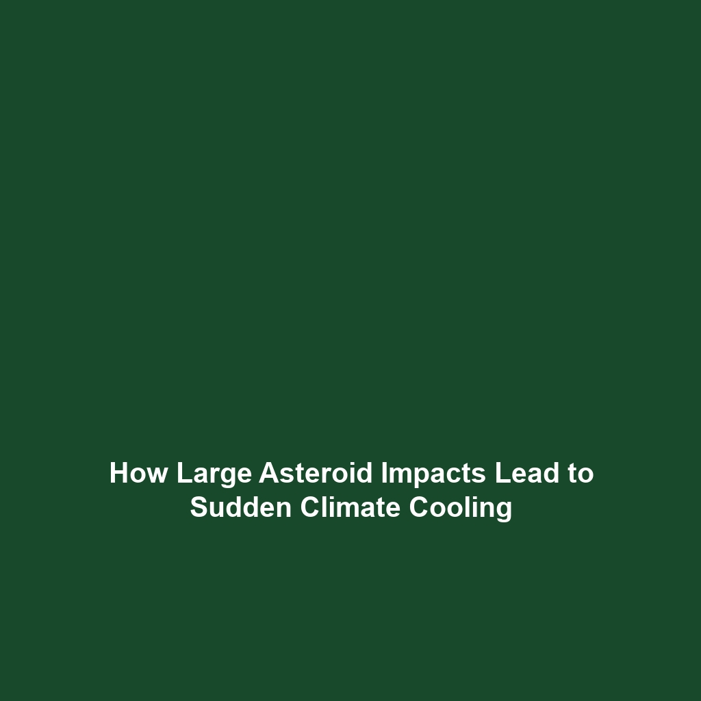 How Large Asteroid Impacts Lead to Sudden Climate Cooling