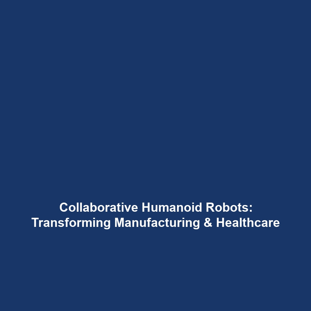 Collaborative Humanoid Robots: Transforming Manufacturing & Healthcare