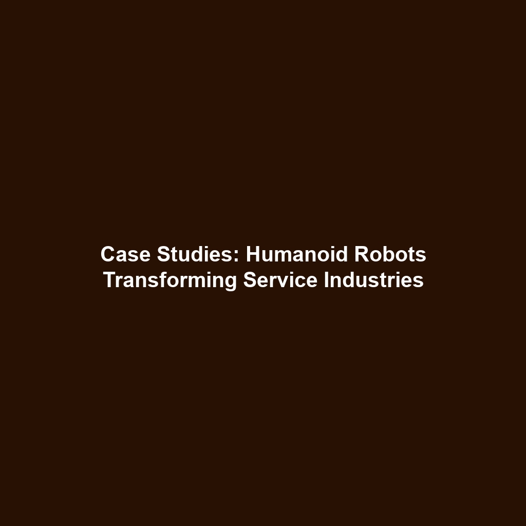 Case Studies: Humanoid Robots Transforming Service Industries