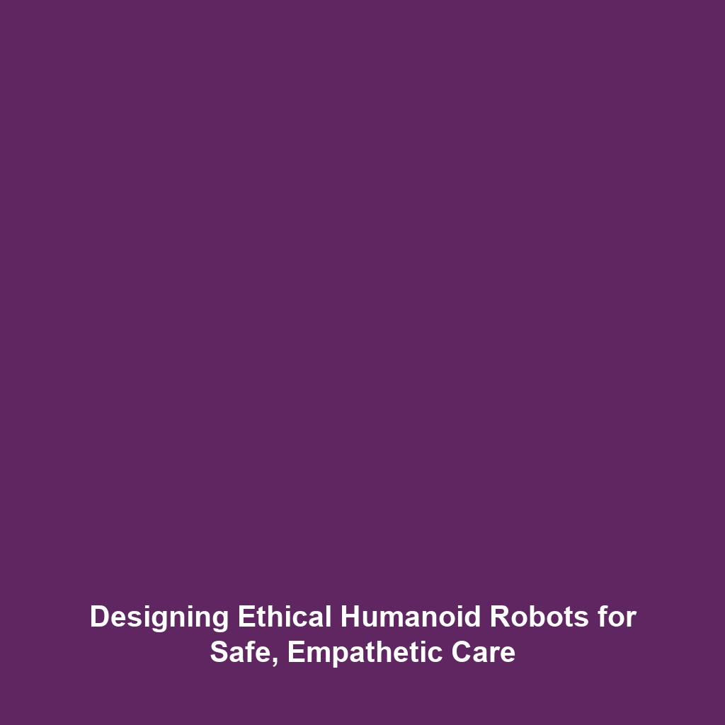 Designing Ethical Humanoid Robots for Safe, Empathetic Care