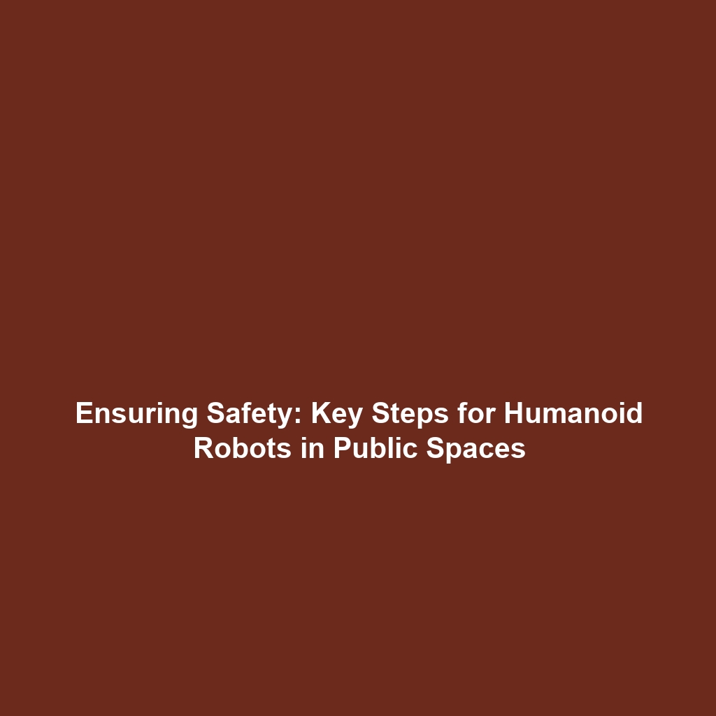 Ensuring Safety: Key Steps for Humanoid Robots in Public Spaces