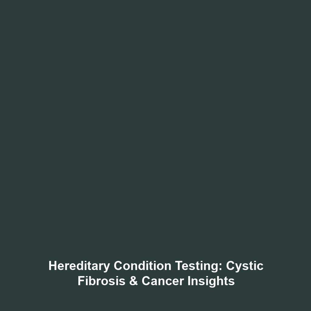 Hereditary Condition Testing: Cystic Fibrosis & Cancer Insights