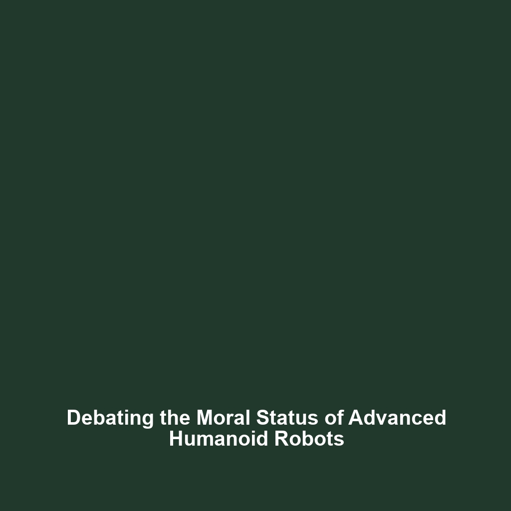 Debating the Moral Status of Advanced Humanoid Robots