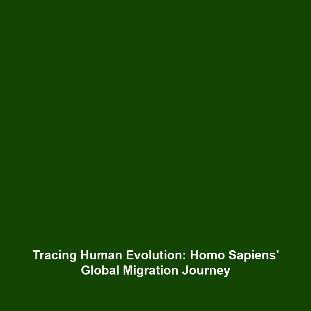 Tracing Human Evolution: Homo Sapiens’ Global Migration Journey