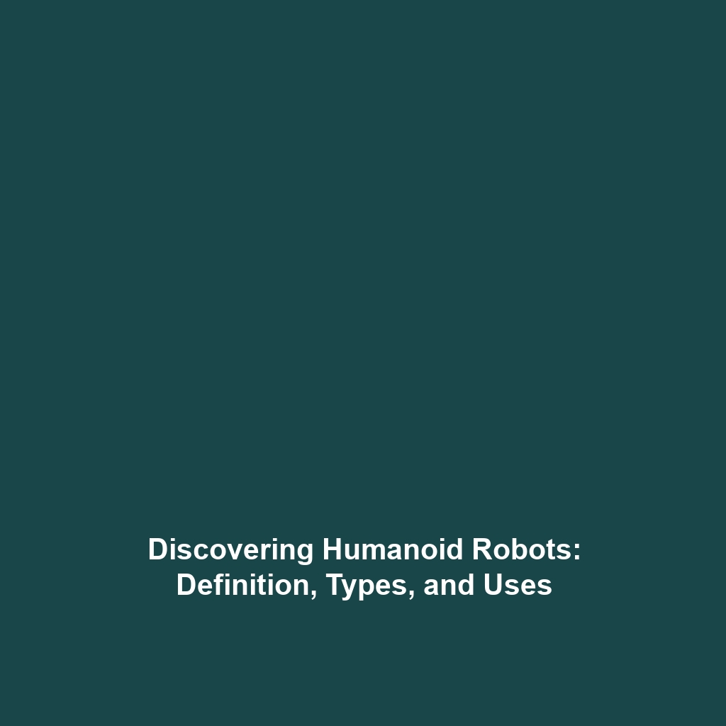 Discovering Humanoid Robots: Definition, Types, and Uses