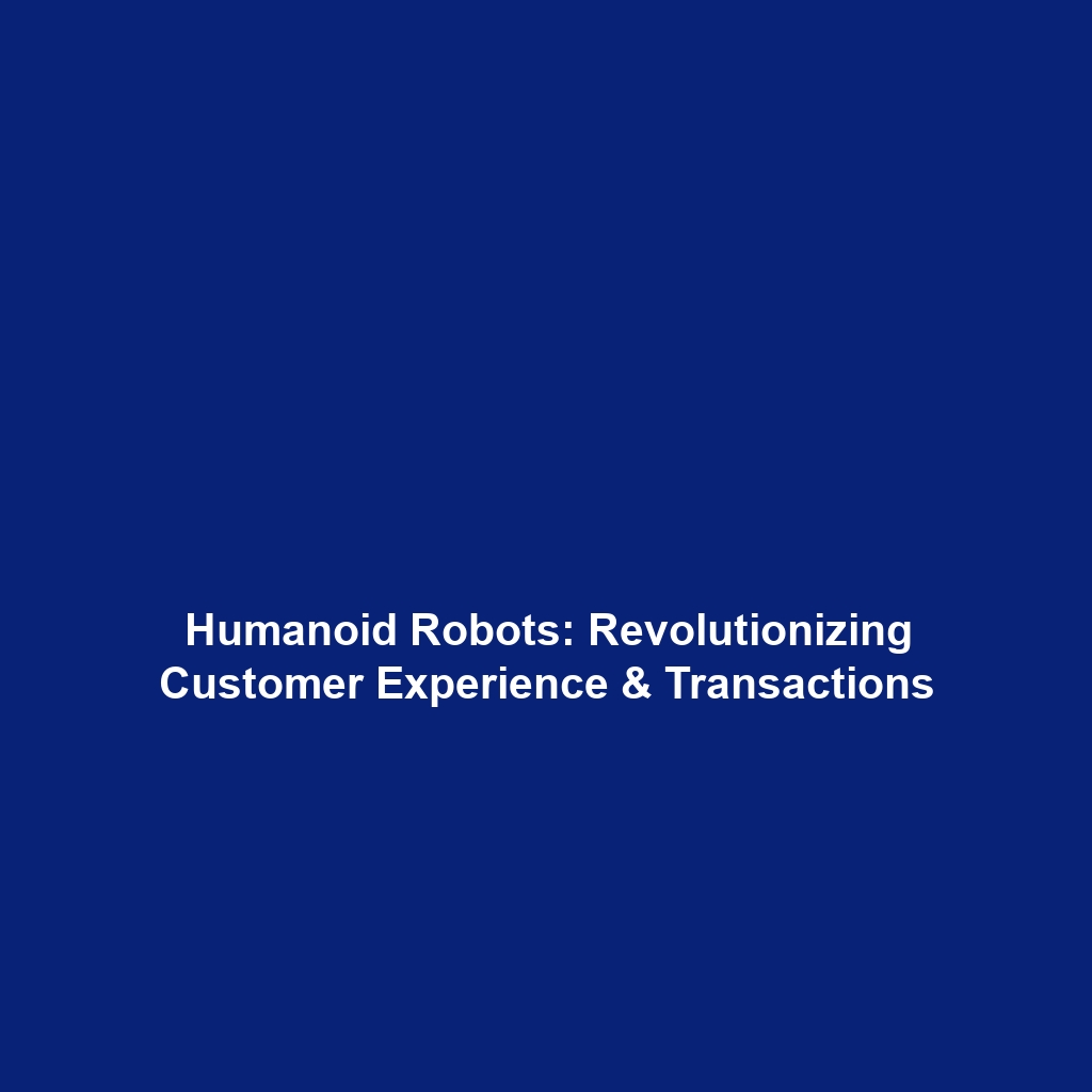 Humanoid Robots: Revolutionizing Customer Experience & Transactions