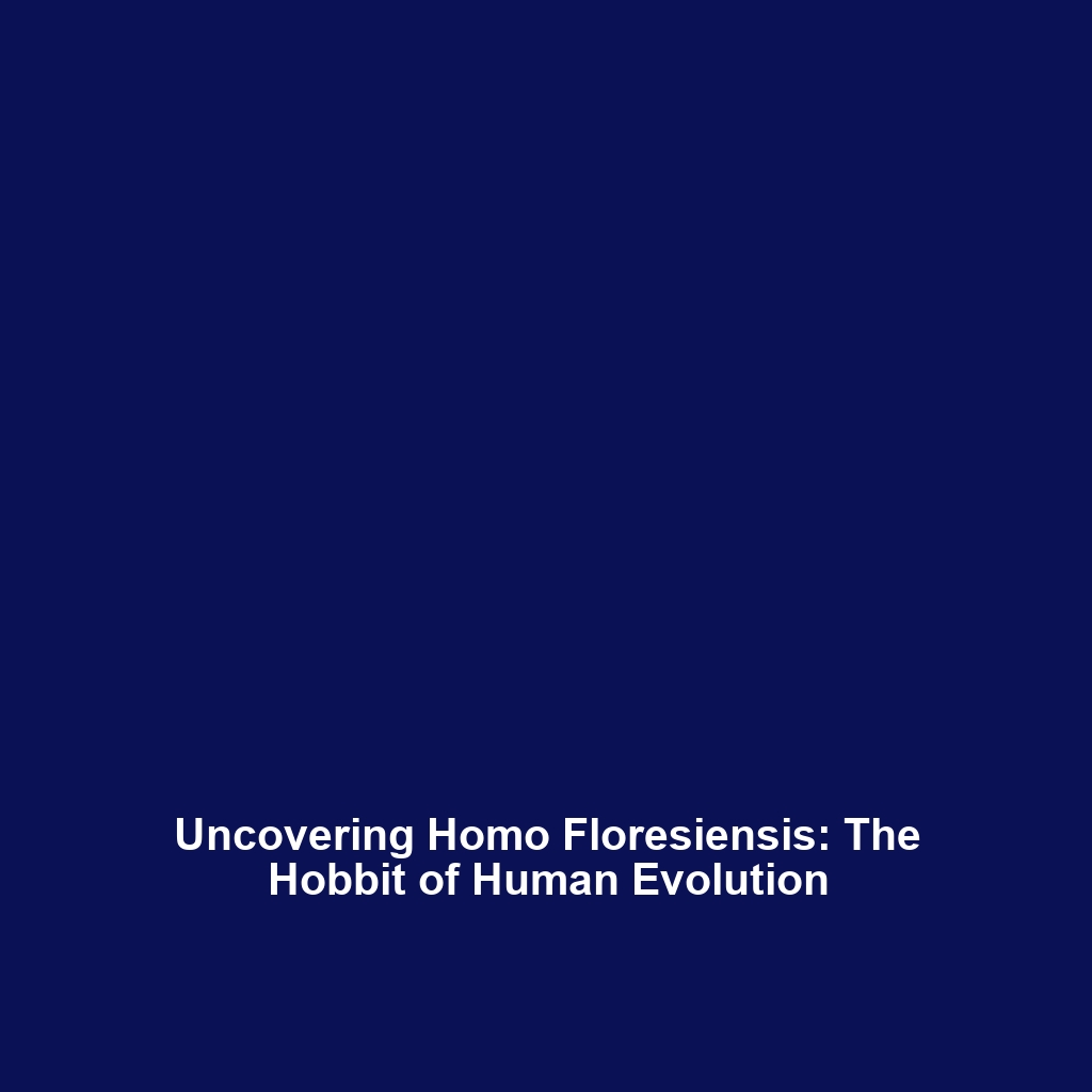 Uncovering Homo Floresiensis: The Hobbit of Human Evolution