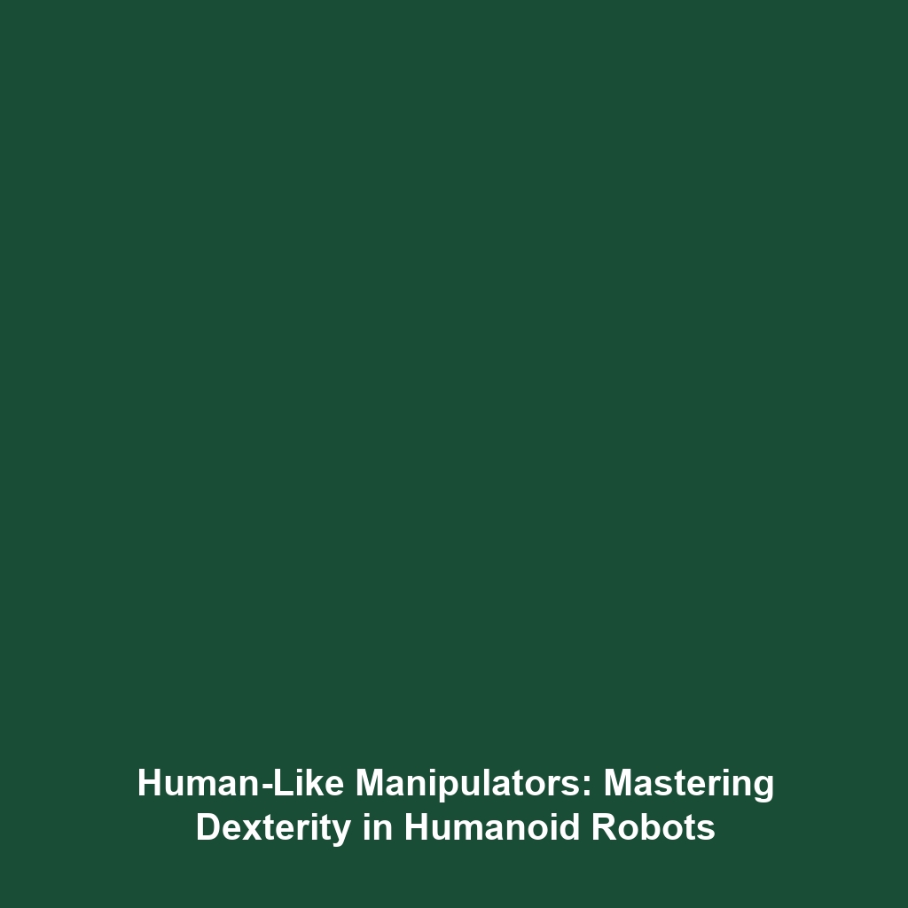 Human-Like Manipulators: Mastering Dexterity in Humanoid Robots