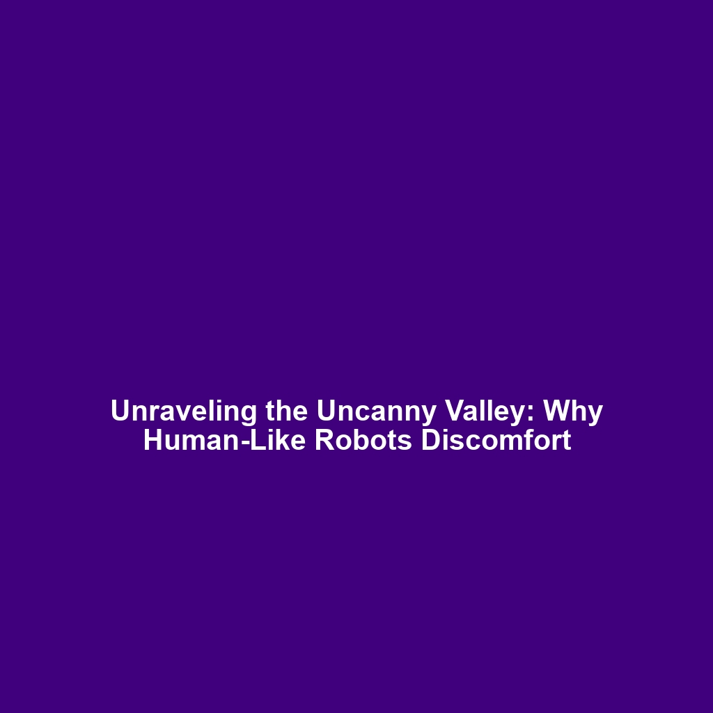 Unraveling the Uncanny Valley: Why Human-Like Robots Discomfort